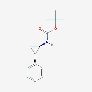 Chemical structure of tert-Butyl ((1R,2S)-2-phenylcyclopropyl)carbamate