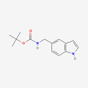 Chemical structure of tert-Butyl ((1H-indol-5-yl)methyl)carbamate