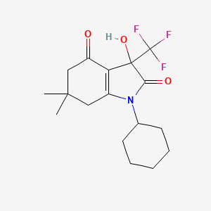 Chemical structure of tert-butyl ((1-(4-(trifluoromethoxy)phenyl)cyclobutyl)methyl)carbamate