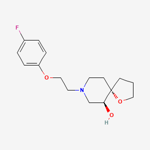 Chemical structure of tert-butyl ((1-(3-fluoro-4-methoxyphenyl)cyclopropyl)methyl)carbamate