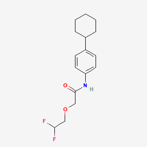 Chemical structure of tert-butyl ((1-(2,4-difluorophenyl)cyclobutyl)methyl)carbamate