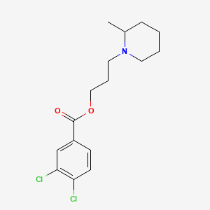 Chemical structure of tert-butyl ((1-(2,4-dichlorophenyl)cyclobutyl)methyl)carbamate