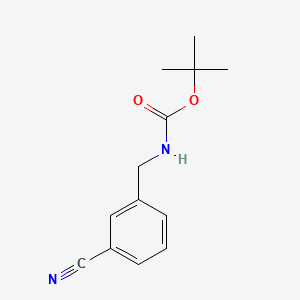 Chemical structure of tert - butyl (3 - cyanobenzyl)carbaMate