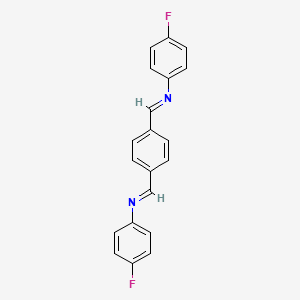 Chemical structure of Terephthalbis(4-fluoroaniline)