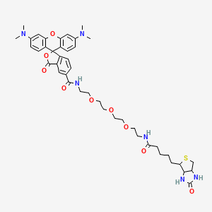 Chemical structure of TAMRA-PEG3-biotin