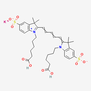 Chemical structure of Sulfo-Cy5 diacid