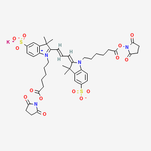 Chemical structure of Sulfo-Cy3 diacid, SE