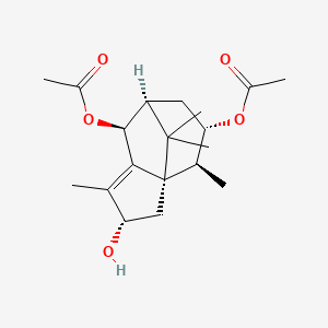 Chemical structure of Sugetriol 6,9-diacetate