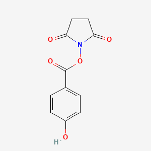 Chemical structure of Succinimidyl-4-hydroxybenzoate