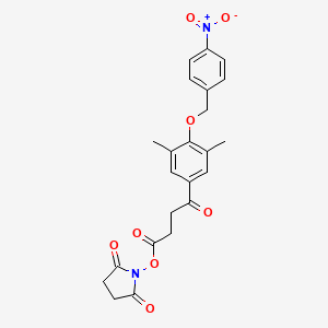 Chemical structure of Succinimidyl 4-[3,5-Dimethyl-4-(4-nitrobenzyloxy)phenyl]-4-oxobutyrate