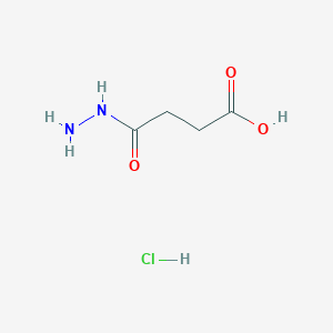 Chemical structure of Succinic acid Monohydrazide Hcl