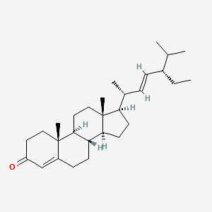 Chemical structure of Stigmasta-4,22-Dien-3-One