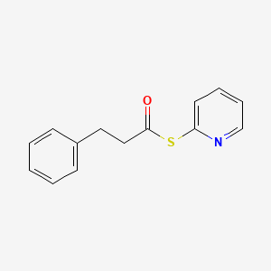 Chemical structure of S-Pyridin-2-yl 3-phenylpropanethioate