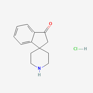 Chemical structure of spiro[indene-1,4'-piperidin]-3(2H)-one hydrochloride