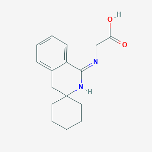 Chemical structure of Spiro[cyclohexane-1,3'-(3',4'-dihydro-isoquinolin)]-1'-yl-aminoacetic acid