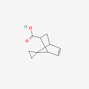 Chemical structure of Spiro[bicyclo[2.2.1]heptane-7,1'-cyclopropane]-5-ene-2-carboxylic acid