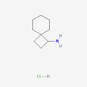 Chemical structure of SPIRO[3.5]NONAN-1-AMINE HCL
