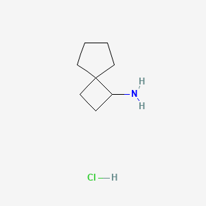 Chemical structure of Spiro[3.4]octan-1-amine hydrochloride