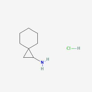Chemical structure of spiro[2.5]octan-1-amine hydrochloride