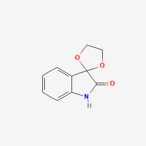 Chemical structure of spiro[1,3-dioxolane-2,3'-indol]-2'(1'H)-one
