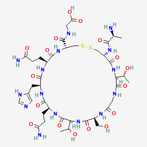 Chemical structure of SPACE peptide,AC-TGSTQHQ-CG,Disulfide Bridge 2-10