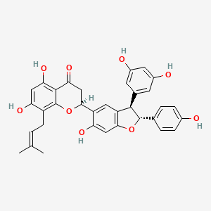 Chemical structure of Sophoraflavanone H