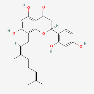 Chemical structure of Sophoraflavanone C