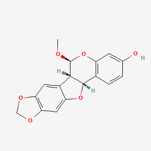 Chemical structure of Sophoracarpan B