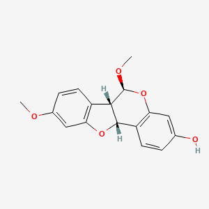 Chemical structure of Sophoracarpan A