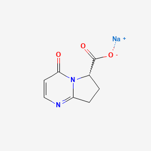 Chemical structure of Sodium(S)-4-oxo-4,6,7,8-tetrahydropyrrolo[1,2-a]pyrimidine-6-carboxylate