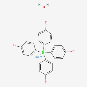 Chemical structure of Sodium Tetrakis(4-fluorophenyl)borate Hydrate