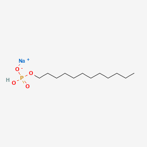 Chemical structure of Sodium Monododecyl Phosphate (contains <10% Sodium Didodecyl Phosphate)