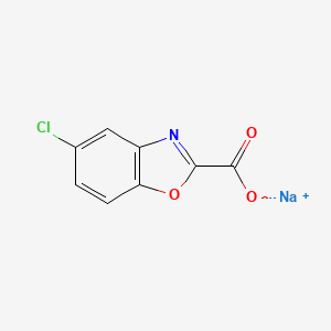 Chemical structure of Sodium 5-chlorobenzo[d]oxazole-2-carboxylate