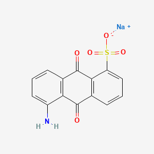Chemical structure of Sodium 5-amino-9,10-dioxo-9,10-dihydroanthracene-1-sulfonate