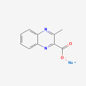 Chemical structure of sodium 3-methylquinoxaline-2-carboxylate