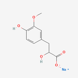 Chemical structure of Sodium 3-(4-Hydroxy-3-methoxyphenyl)lactate