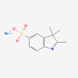 Chemical structure of sodium 2,3,3-triMethyl-3H-indole-5-sulfonate