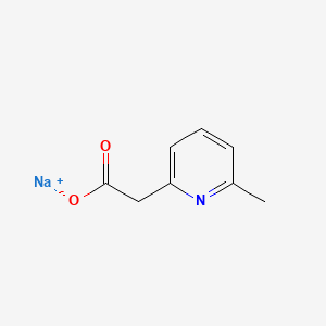 Chemical structure of Sodium 2-(6-methylpyridin-2-yl)acetate