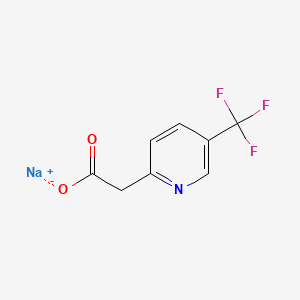 Chemical structure of Sodium 2-(5-(trifluoromethyl)pyridin-2-yl)acetate