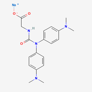 Chemical structure of Sodium 2-(3,3-bis(4-(dimethylamino)phenyl)ureido)acetate
