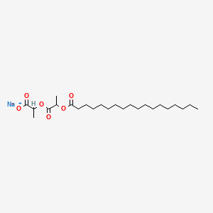 Chemical structure of Sodium 2-((2-(stearoyloxy)propanoyl)oxy)propanoate