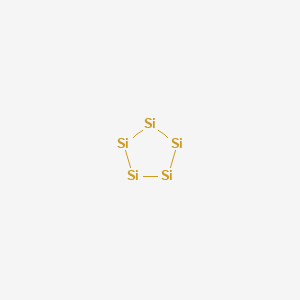 Chemical structure of Si5H10; CPS; Cyclopentasilane