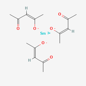 Chemical structure of Samarium(III) acetylacetonate hydrate