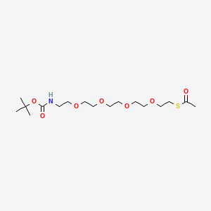 Chemical structure of S-acetyl-PEG4-NHBoc