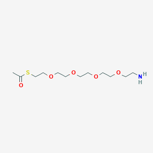 Chemical structure of S-acetyl-PEG4-amine