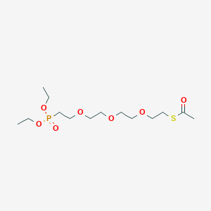 Chemical structure of S-Acetyl-peg3-phosphonic acid ethyl ester