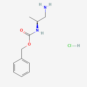 Chemical structure of S-2-N-Cbz-Propane-1,2-diamine hydrochloride