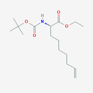 Chemical structure of Ethyl 2-[(tert-butoxycarbonyl)amino]non-8-enoate