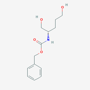Chemical structure of S)-2-N-CBZ-AMINO-PENTANE-1,5-DIOL