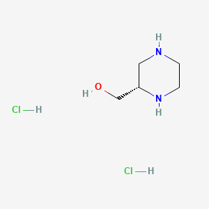 Chemical structure of S)-2-HYDROXYMETHYL-PIPERAZINE-2HCL
